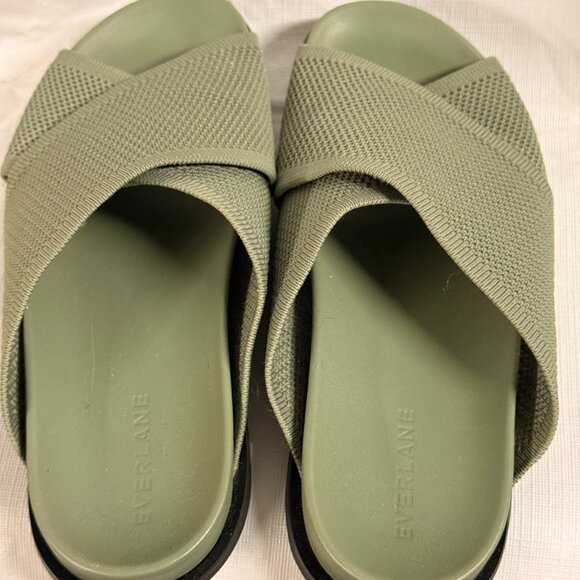 Everlane The ReKnit Form Crossover Sandal Seagrass Green Size 6 - Picture 5 of 10